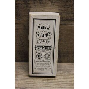 Vintage Antique Clark's soft finish spool cotton machine thread box (box‎ only)